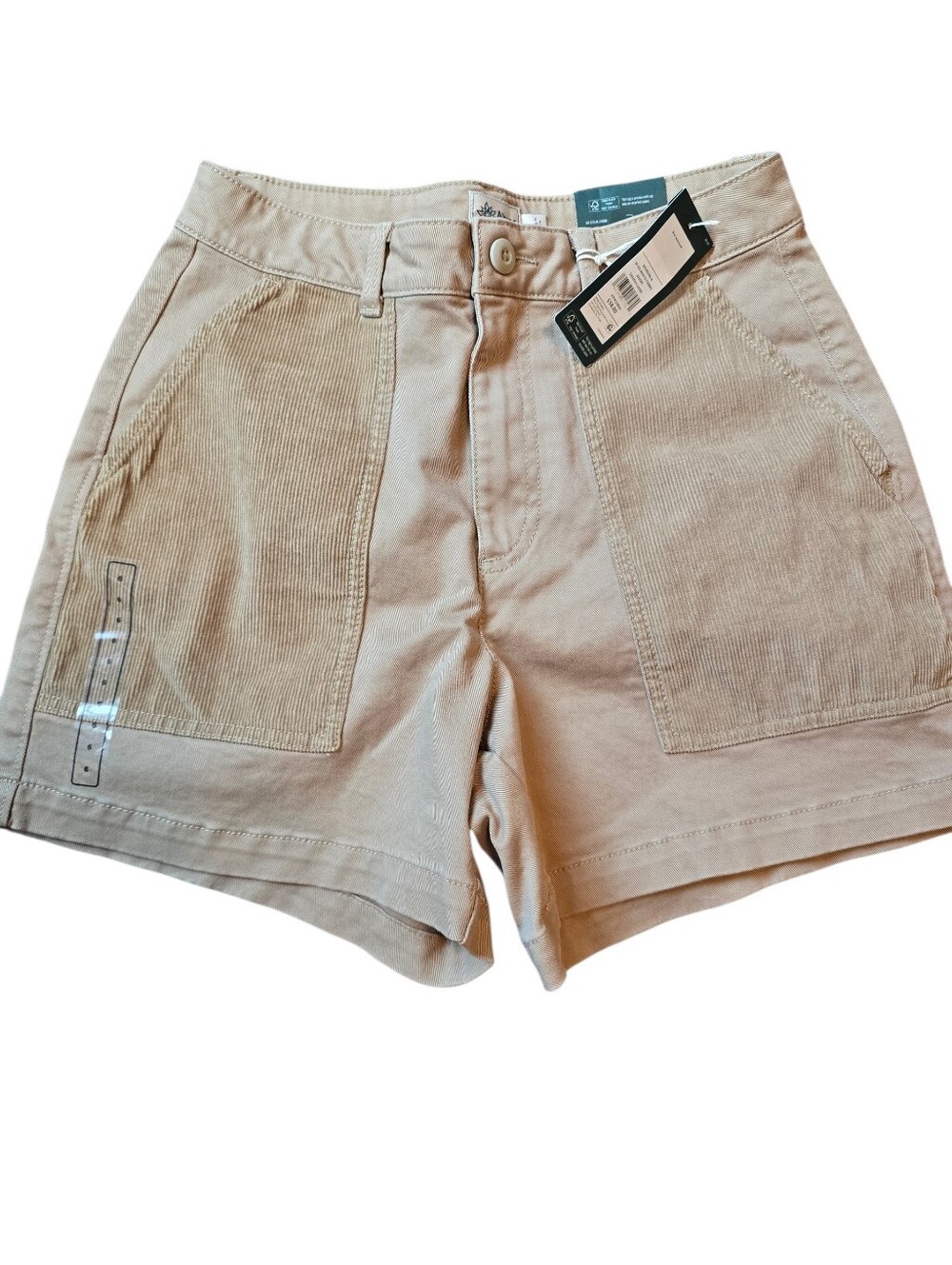 NWT Alpine Design Mixed Fabric Corduroy Shorts Size 6